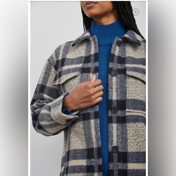 Rails Jaro Jacket Plaid Oversized Buffalo Print Coat Cozy Shacket L - Picture 6 of 14
